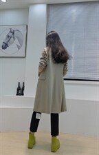 高端大气上档次，一款上身秒变气质女神的风衣。，女装风衣，蓝衣可