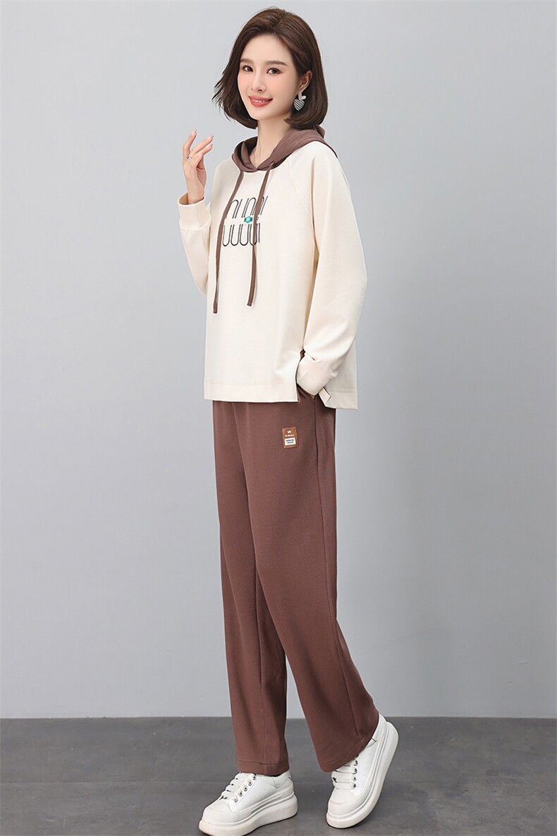 新款高腰显瘦宽松直筒休闲裤女秋装百搭时尚长裤舒适弹力大码女装,女装休闲裤,悦见她