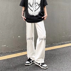 牛仔裤男夏季潮大码休闲裤子高街设计感裤子G119P38，男装牛仔裤，星座1116-2