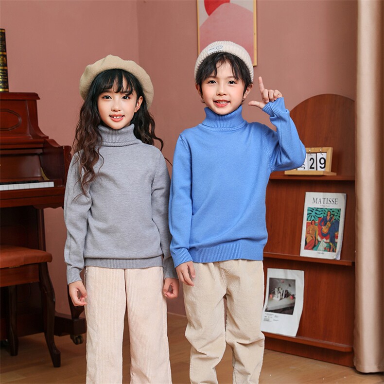 2024秋冬新款安迪绒童装高领加厚保暖毛衣，童装卫衣/绒衫，绒颖羊绒