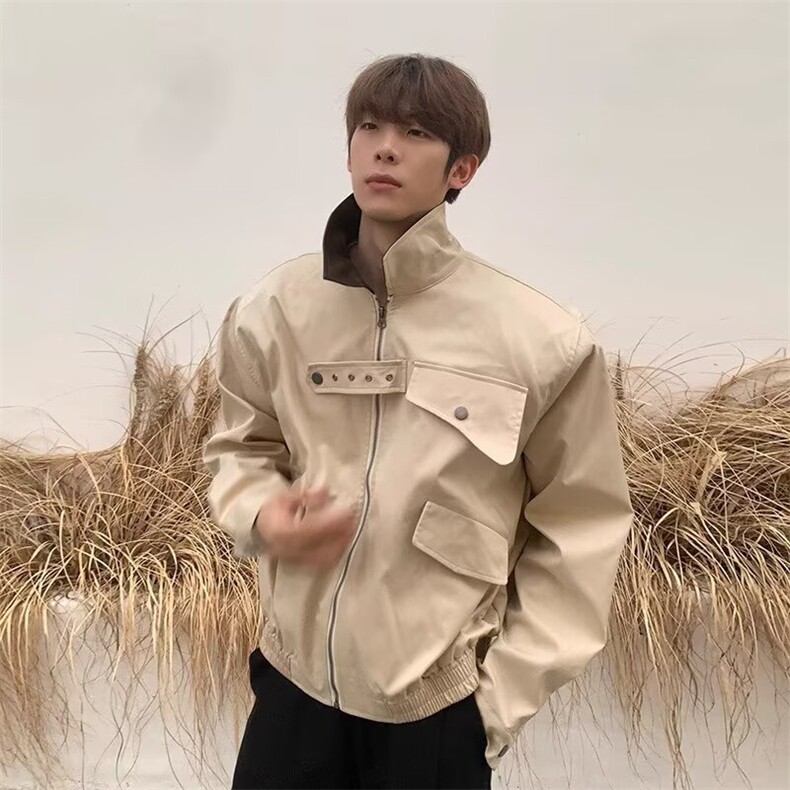 ins日系原宿夹克慵懒新款气质潮流文艺流行百搭时尚简约，男装夹克，星座506A