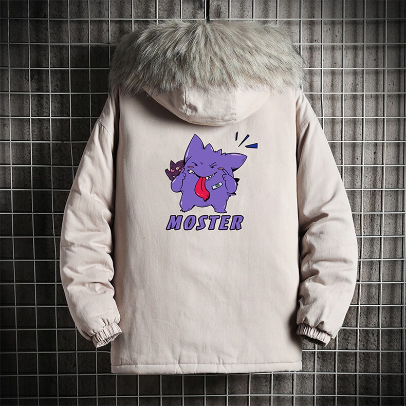 MM48087-P130冬季大毛领衣男士大码加厚袄男服网格挂拍,男装棉衣,电商A040A