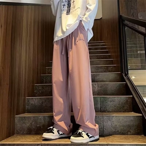 休闲长裤男款春季潮流百搭抽绳垂感直筒裤宽松运动裤子K4984-P28图片