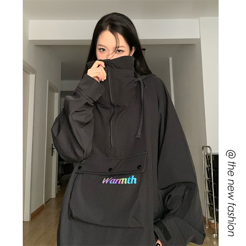冬季连帽套头中性滑雪衣保暖加绒加厚防水滑雪服棉衣外套M25-P175,男装棉衣,电商A001