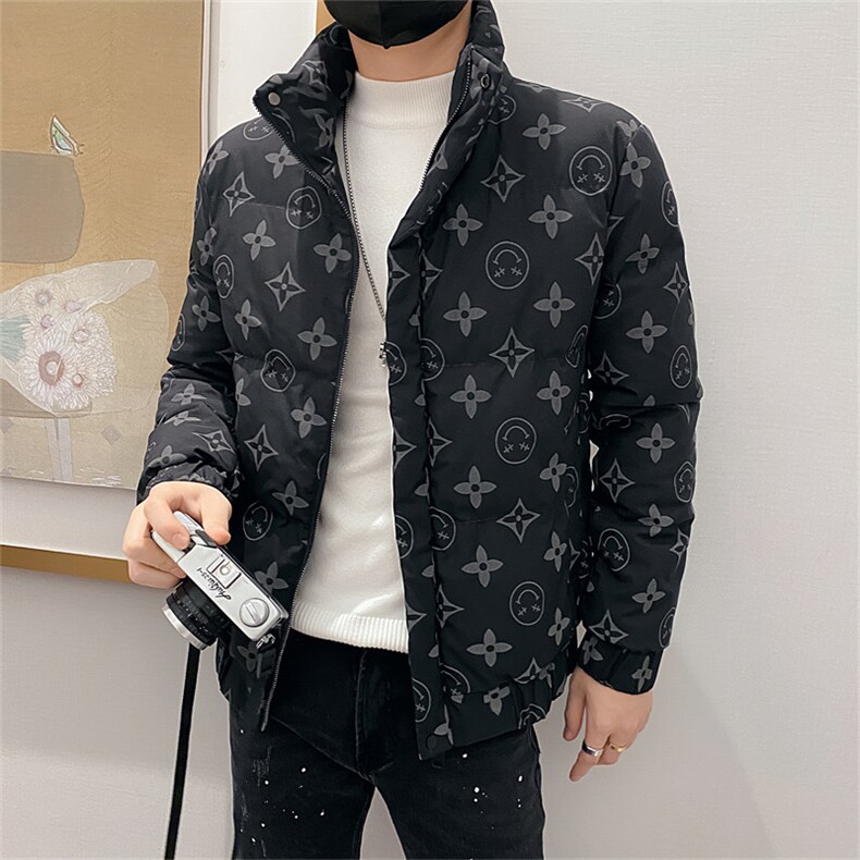 312A-5-601-P125 冬季夜光社会小伙立领棉衣韩版潮流棉服A图片