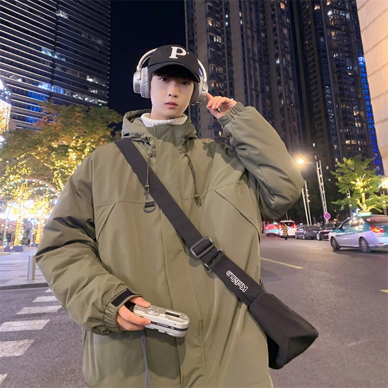 冬季新品保暖连帽棉衣休闲潮流青少年百搭棉服外套MY9083-P100图片