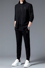 2023新款男士秋季休闲印花夹克裤子套装两件套中年时尚运动潮，男装休闲套装，电商B212（原钱塘6029）