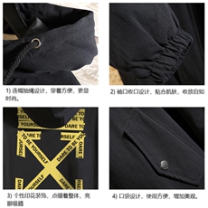 JK41127-P85加棉款-P115纯棉连帽夹克男士大码工装夹克男砖墙，男装夹克，电商A040A