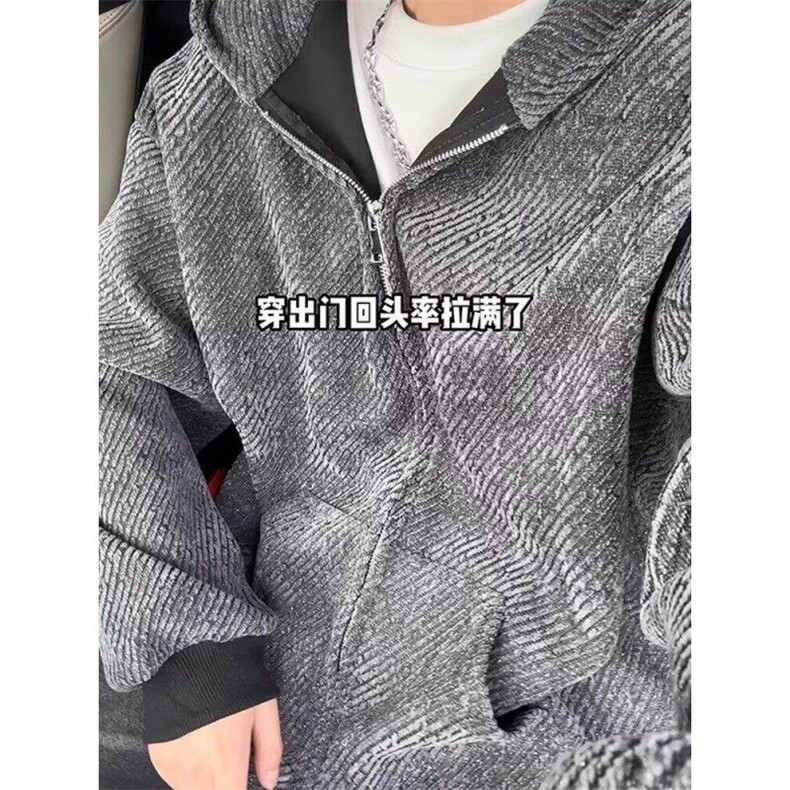 【有货】DG82-P58春秋季休闲男外套高级感宽松休闲潮流连帽夹克,男装夹克,星座603-2