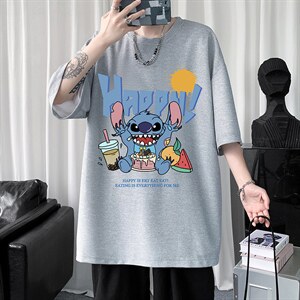 HT73077-P22 华夫格t恤男短袖男大码五分袖  短句风图片