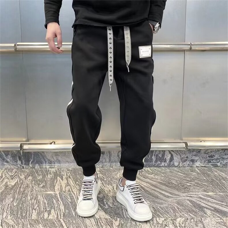 春季男士潮牌休闲宽松运动裤网红哈伦长裤加肥加大特大百搭卫裤男,男装休闲裤,星座1210-1