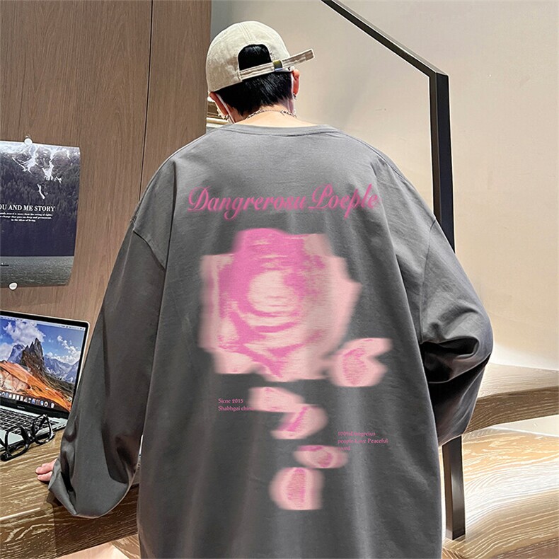 抖音得物供货量大从优可提供视频美式长袖T恤CT840特P25,男装T恤,电商A486-1