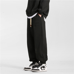 冬季束脚加绒加厚字母压花休闲裤长裤M~5XL XZ604-KP89-P65控78图片