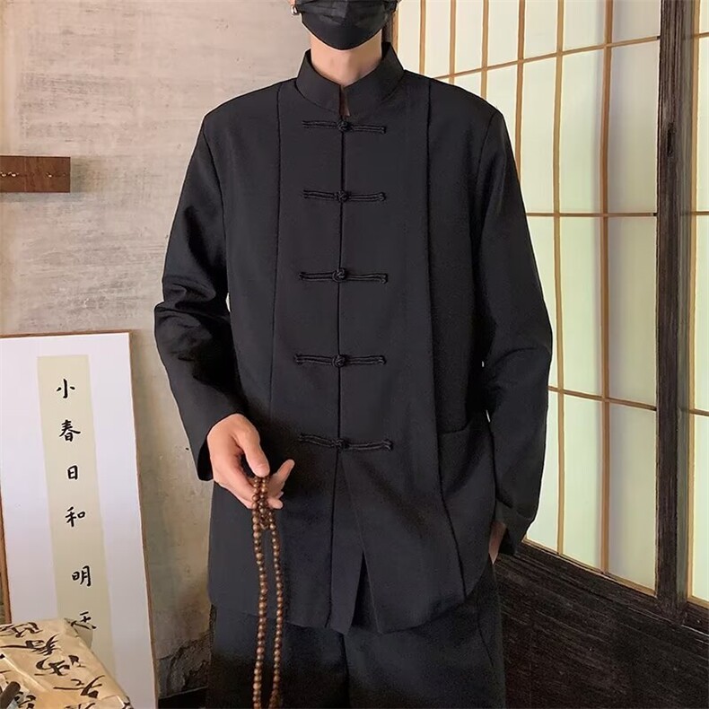 新中式盘扣中山装痞帅立领西装外套男休闲风小西服上衣XA330,男装西服,星座1116A-1（原606A）