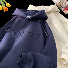 秋季新款连帽卫衣男肩上拉链钢印外套情侣套头款W114-P60控88，女装短外套，星座209-2