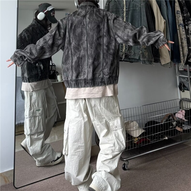 秋季新款潮牌vintage美式复古pu皮衣夹克机车服棒球外套W5924-P90，男装夹克，星座412-3