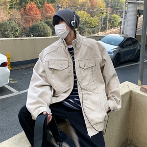 得物二开外套男款春潮牌宽松夹克痞帅机车JK1183-P118