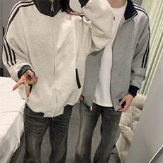 抖音得物高品质美式高街重磅结构设计拼接织带立领卫衣外套CM42，男装卫衣，电商A486