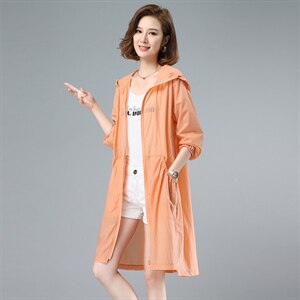 防晒衣女中长款2021年夏季新款韩版洋气薄款百搭长袖防晒服衫外套图片