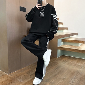 秋装新款现货高品质时尚潮流卫衣套装男图片