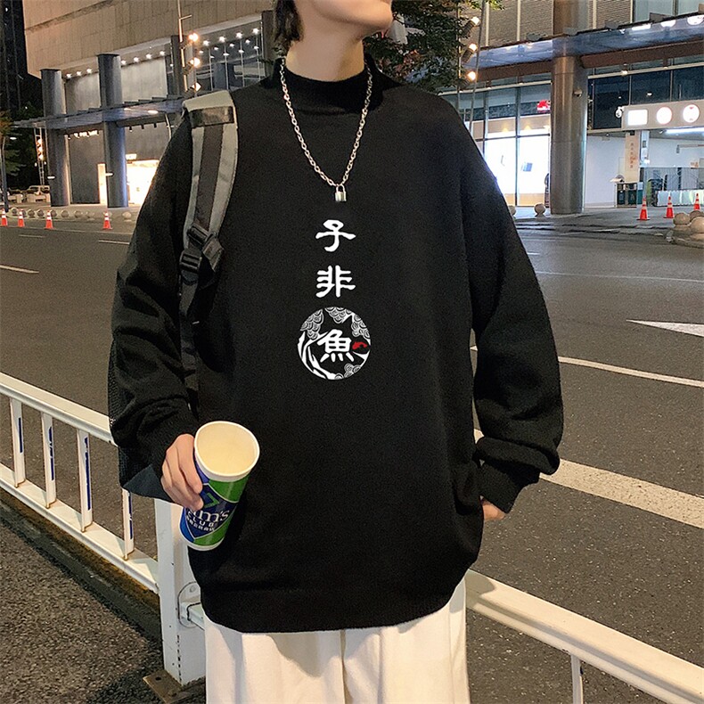 M18070-P45加绒款-P65半高领毛衣男士大码针织衫男毛线衣男,男装针织衫/毛衣,电商A040