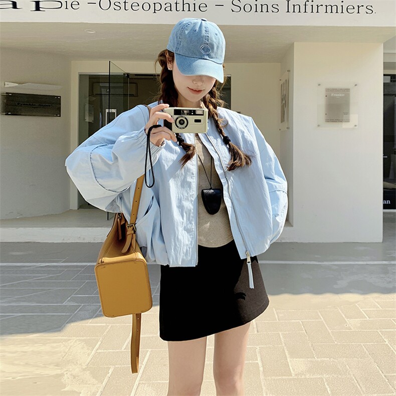 2025春季新款韩版宽松休闲百搭棒球服外套女设计感小众夹克上衣潮,女装短外套,维壹