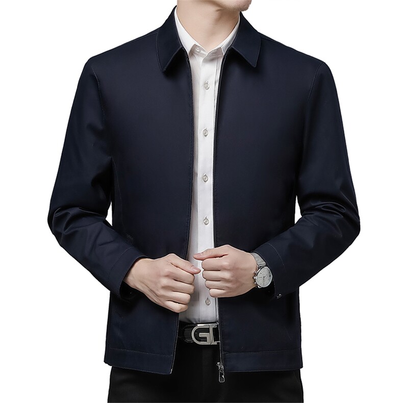秋男新款潮流外套休闲棉夹克男爸爸装中年外套上衣HM9659-P165,男装夹克,电商B212（原钱塘6029）