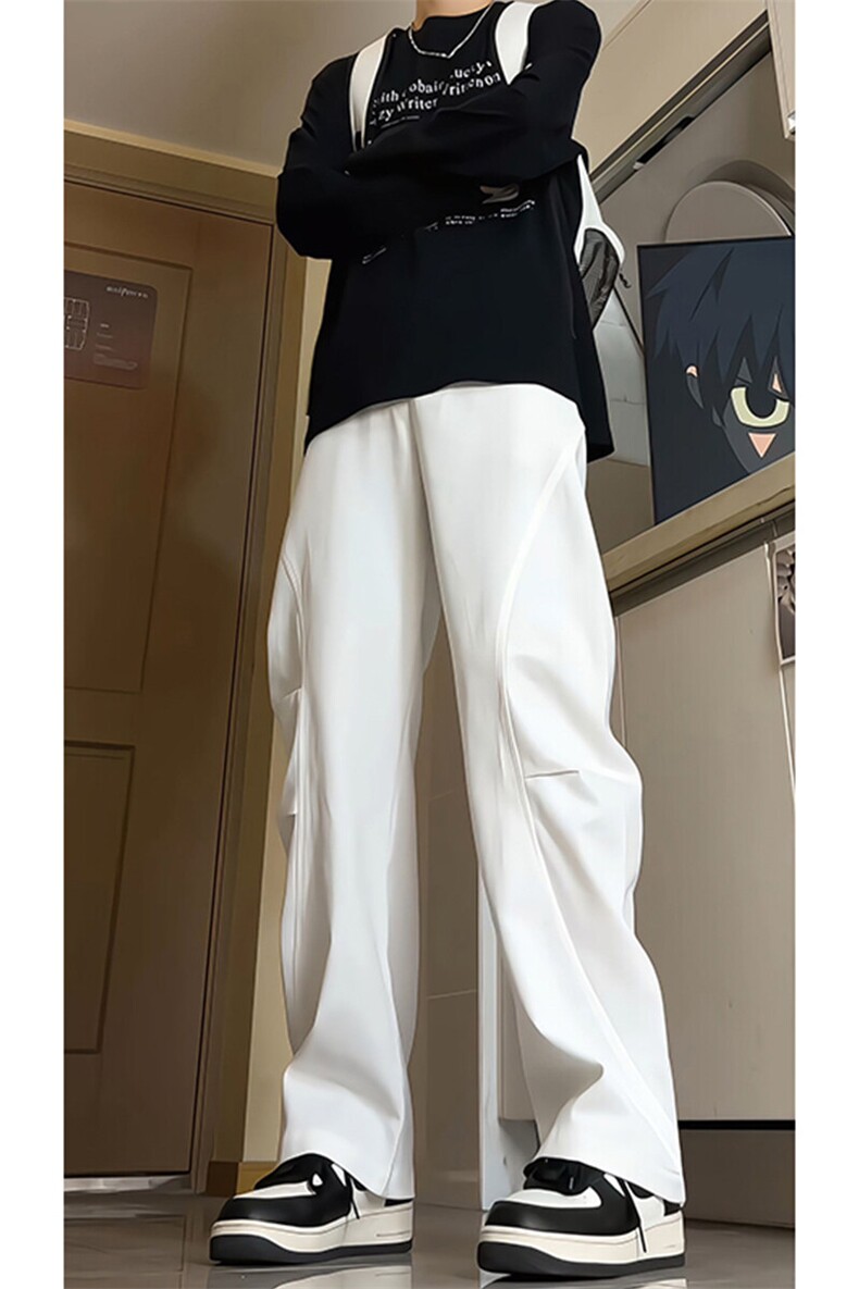 8XL-M春季弯刀裤工装裤子男美式高街马吉拉西裤阔腿直筒KZ009P58,男装西裤,电商B312
