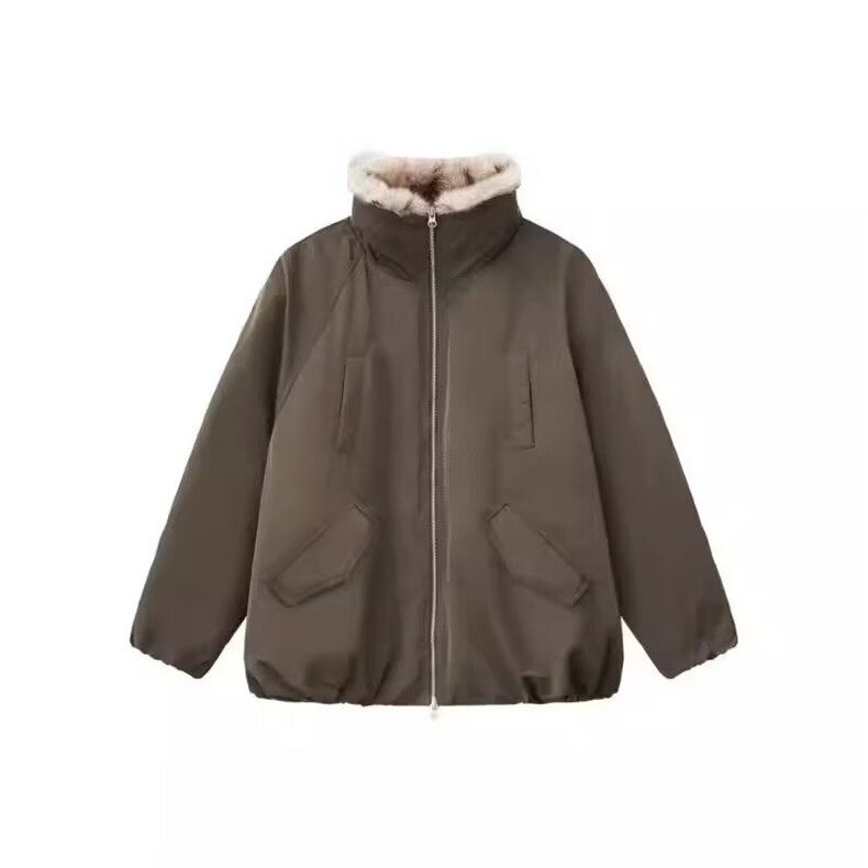 美式重磅短款显高棉服男士工装外套棒球服情侣款飞行夹克,男装夹克,星座506A