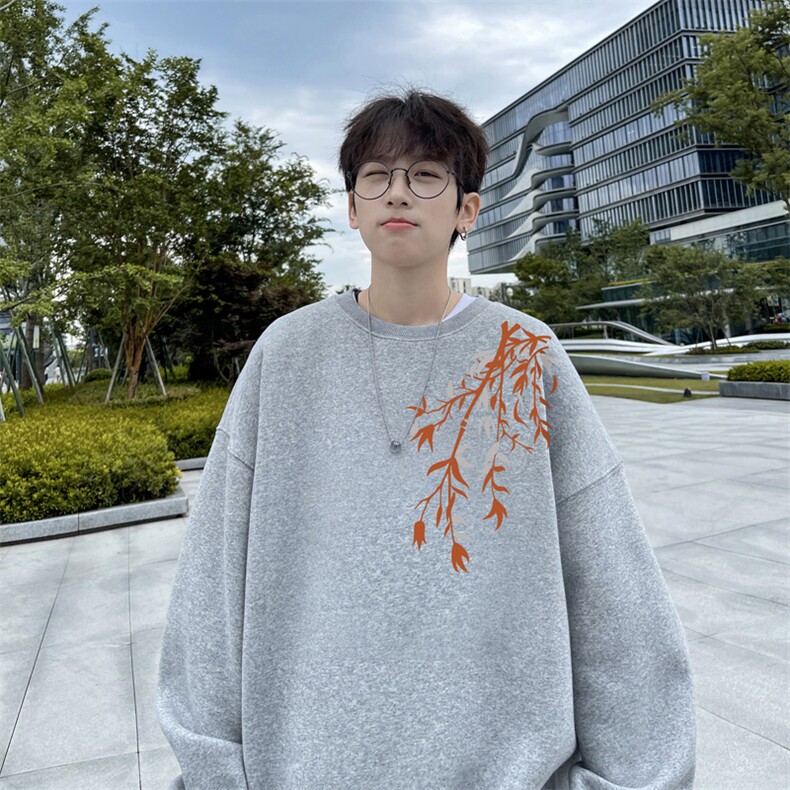 ！圆领卫衣男装港风长袖t恤男外套男WY503-特P23,男装卫衣,电商B371