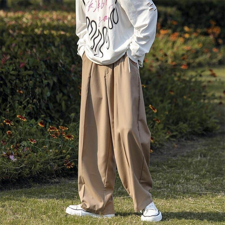 高级小众垂感复古阔腿裤拖地男女长裤宽松质感西裤男女D510/P65，男装西裤，星座206（原A221）