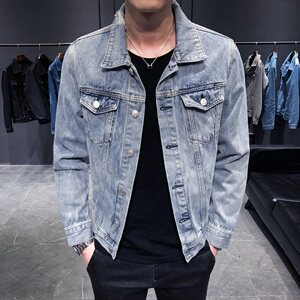 春季破洞牛仔外套男韩版潮流夹克男生褂子休闲春秋装8161-P85图片
