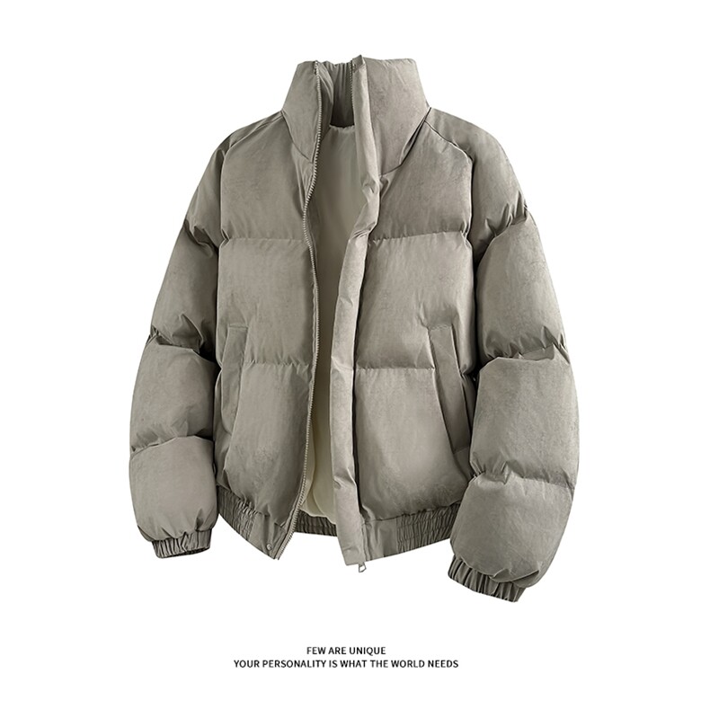 美式复古扎染纯色立领棉服加厚宽松面包服男5D3062-TP60不,男装棉衣,电商A102