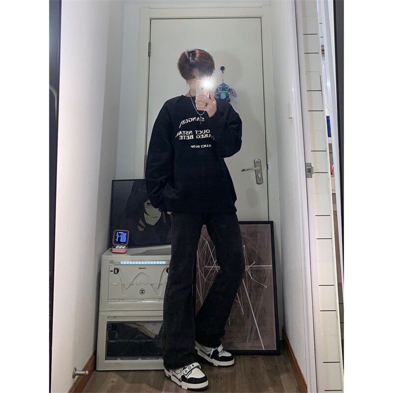 高街vibe纯色牛仔裤男款夏季修身直筒弹力微喇叭裤控价68,男装牛仔裤,星座310A-4