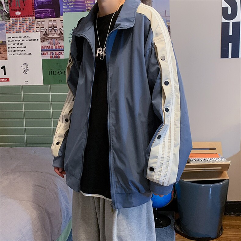 百搭学生ins港风帅气秋季运动外套男休闲宽松韩版风衣W1213-P42,男装夹克,星座512-4