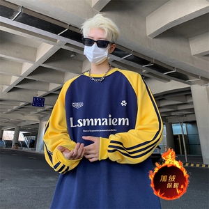抖音得物供货 提供视频 秋冬重磅美式宽松织带圆领卫衣0791图片