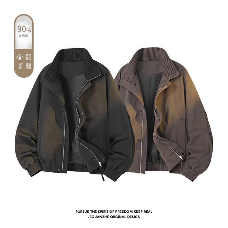 2025冬季新款港风白底大码90%白鸭绒羽绒服M-4X2521-特P249，男装羽绒服，电商A022