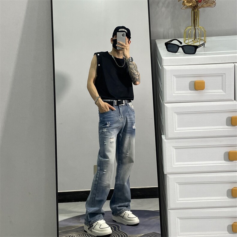 小个子潮流牛仔裤青春流行ins新款原宿男春季简约JY9006-P58,男装牛仔裤,星座1109-3
