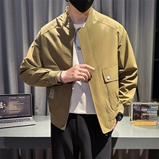社会小伙秋装新款男时尚工装夹克男店主外套JK81B-P78控128黑色，男装夹克，星座301B-1