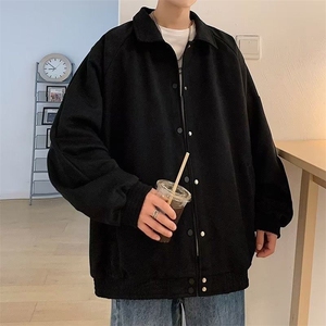 1506-1/JD41/P59翻领青春男新款外穿长袖麂皮绒气质ins夹克潮帅气图片