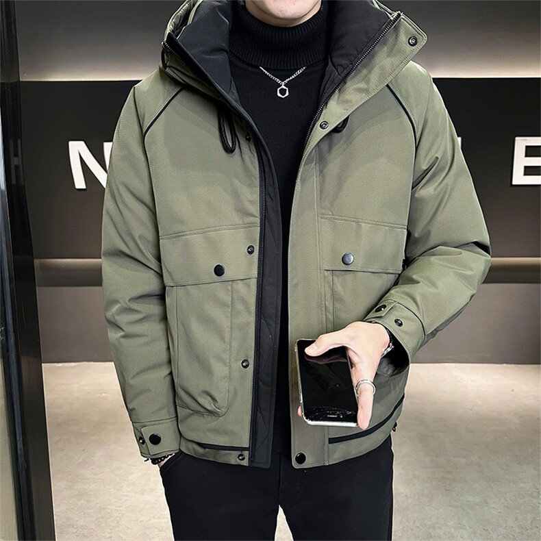 标50绒备货连帽防水冲锋衣冬季男士羽绒服外套8878-P235控298,男装羽绒服,电商B338