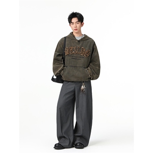 水洗牛仔外套男款春美式痞帅上衣服宽松休闲工装夹克JK1328-P80图片