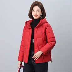 2024年冬季新款时尚棉服休闲连帽插袋羽绒棉棉服，女装棉衣/棉服，依恋蒂丝