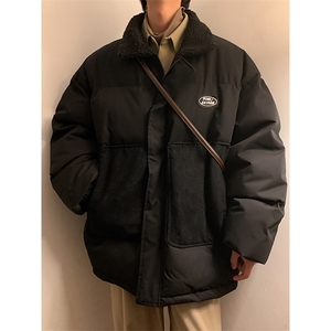 纯色棉衣外套加厚棉服大口袋港风日系棉袄1016-1 W56 P118 K158图片