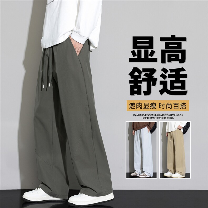 抖音品质男阔腿裤直筒口袋户外运动休闲裤A146-GY599特p22量大优,男装休闲裤,HDA146