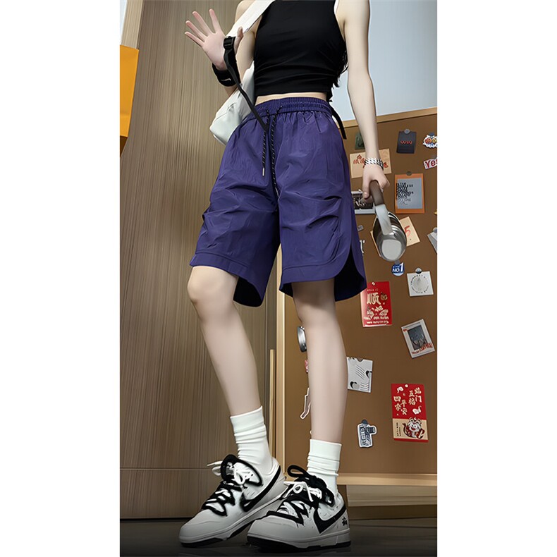 904-2-XKZ330-p35特控49夏季开叉宽松户外短裤男女运动五分子爆！图片