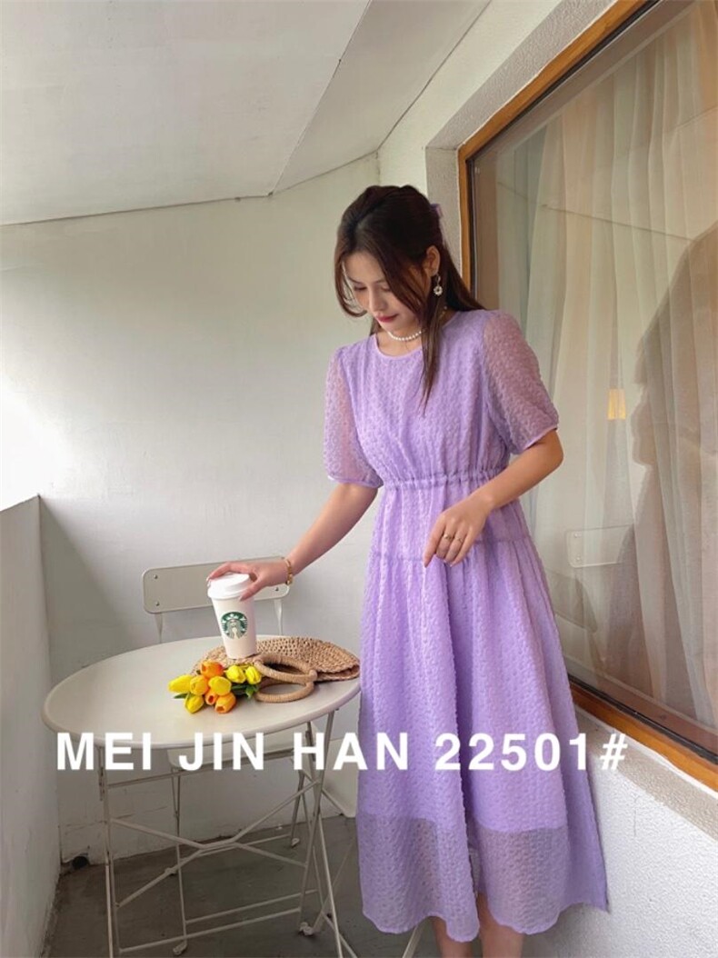 美巾涵2022夏季云朵连衣裙，女装连衣裙，美巾涵