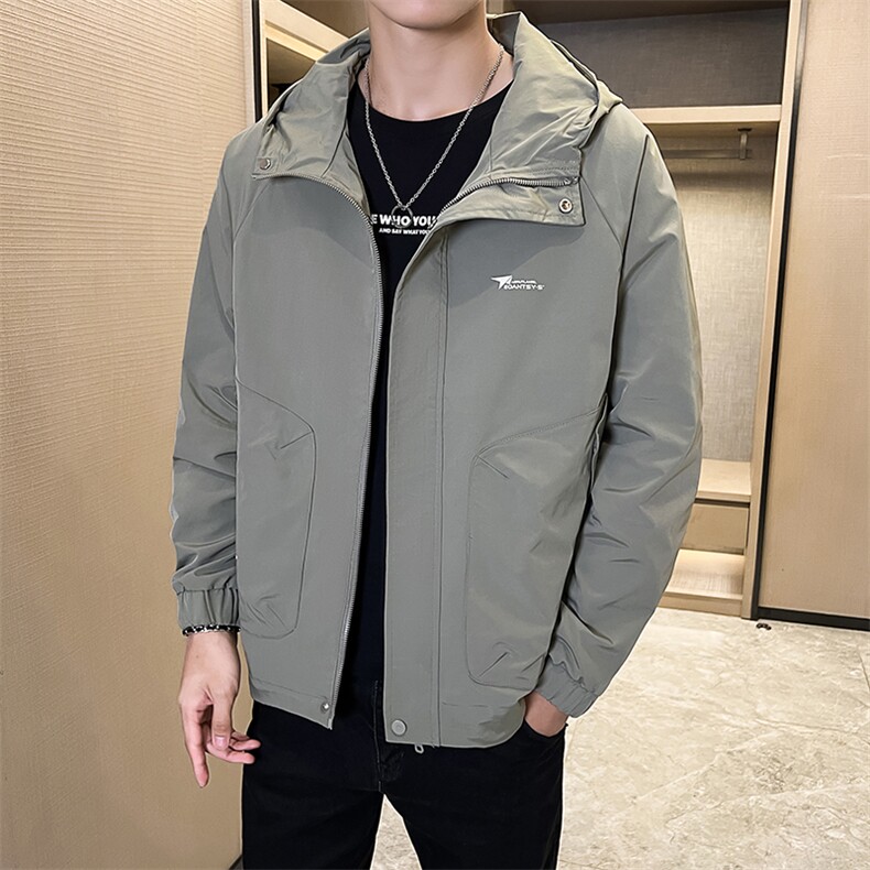 2023-冲锋衣春秋季新款工装连帽长袖夹克外套8303P110,男装夹克,电商A203-1