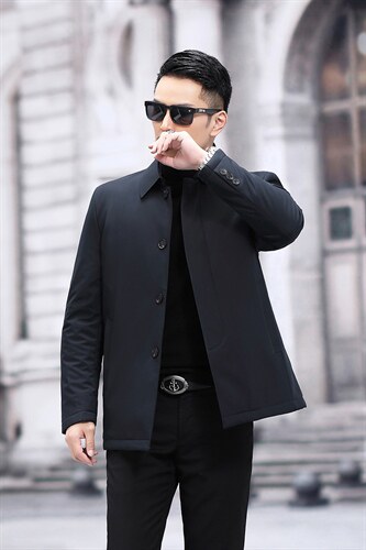 冬季中年男棉衣加厚冬装中年男士翻领棉服爸爸外套SFT81738-P195图片