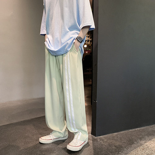 夏季拖地冰丝西裤织带直筒超薄垂感拖地裤XZ1004-1KZ1669P38,男装休闲裤,星座715